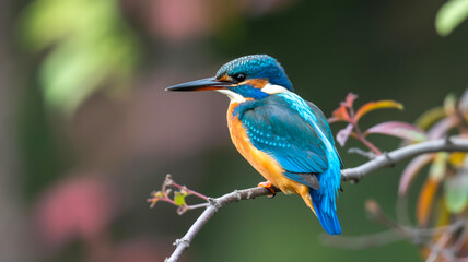 A close-up photograph of a brown chameleon perched on a thin brown plant stem.
