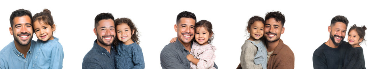 Obraz premium Diverse families and couples posing together in a studio setting.