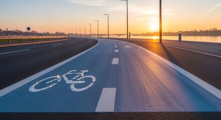 Scenic Bike Lane at Dawn: Capturing The Beauty of Golden Hour for Cyclists