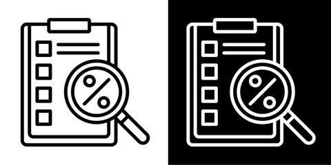 Tax Checklist   Icon Set White Style Collection