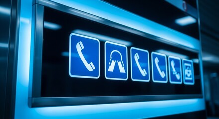 Signs Depicting Communication Methods Within a Modern, Sleek, And Stylish Environment