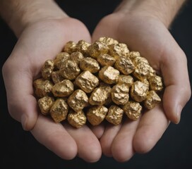 handful of gold nuggets