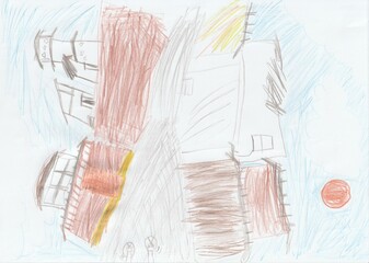 紙を折ると立体的になる川越のイラスト