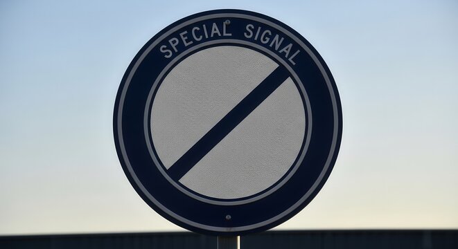Special Signal Sign Against Light Sky, Signaling Restricted Access or Action Prohibitions