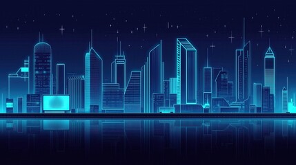 Neon Cityscape at Night