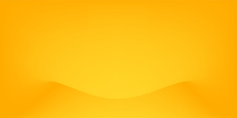 yellow background abstract with Gradient in empty room studio, Yellow empty room studio gradient used for background, yellow background studio with shine use for product shooting. Vector ilustration,