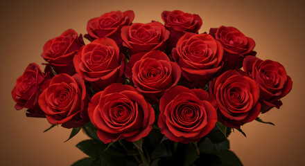 Obraz premium Classic Red Rose Bouquet – Elegant Bridal/Floral Arrangement