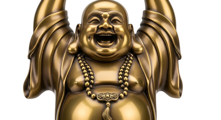 Obraz premium Gold Happy Buddha - in temple 