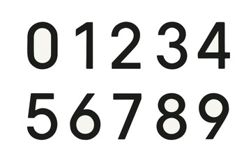 A set of minimalist and simple number fonts, perfect for use in mathematics, education, design, and various creative projects. This clean font will add a modern touch to your projects.	