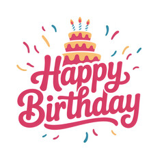 happy birthday card with cake