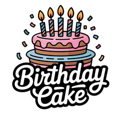 birthday cake with candles