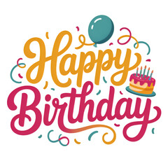 happy birthday greeting card vector