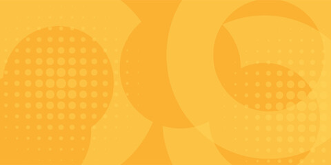 abstract yellow background with circular shapes and halftone composition.