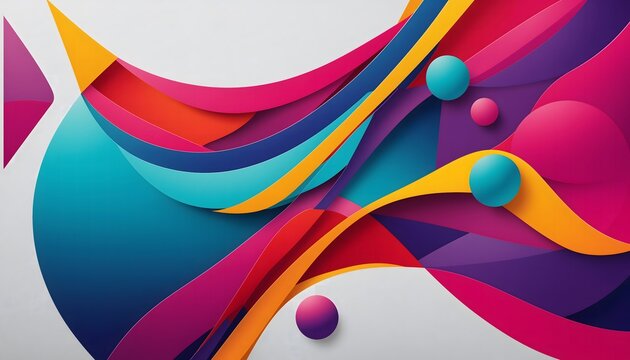 Colorful abstract 3D liquid shapes