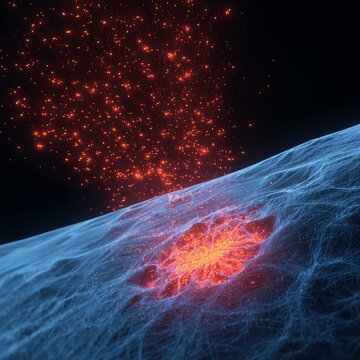 Membrane attack complex forming destructive pore on cell surface