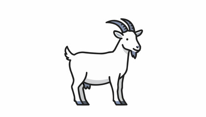 goat isolated on white background