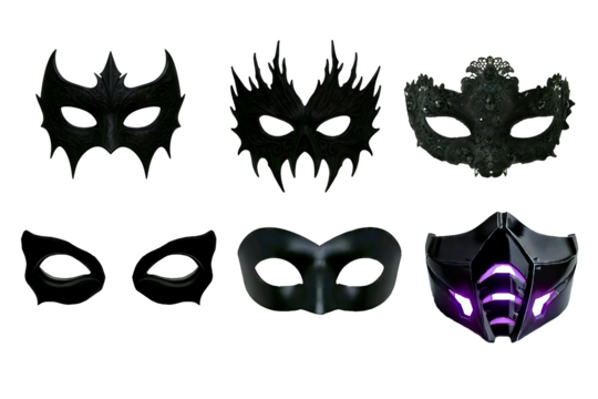 Unique Masks Displayed, Cultural Exhibition, Indoor