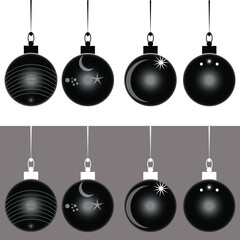 Elegant Black Festive Ornaments Collection