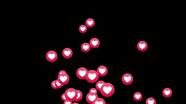 love reaction fly animation