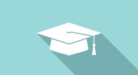 Celebrate academic achievement with this simple graduation cap, perfect for invitations, announcements, and educational designs. This SVG is a vector graphic.