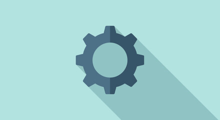 Flat Design Gear Icon