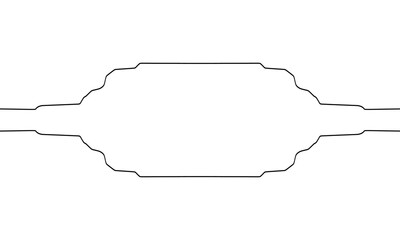 vintage outline frame border png decorative label shape transparent design element for graphics