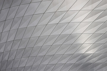 Modern architecture with geometric facade
