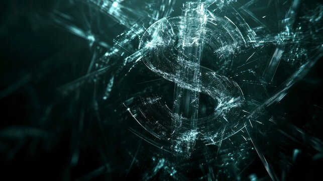 Shattered glass wallpaper with cracked patterns and textured background for digital use - Powered by Adobe