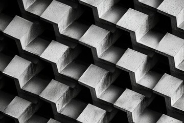 Black and white photograph of a textured wall with distressed surface and cracks