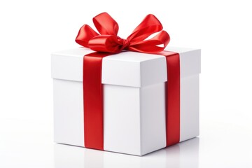 Obraz premium Gift box white bow.
