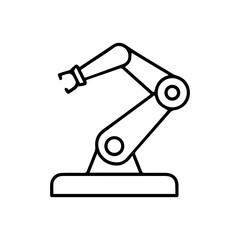 Robotic Arm Line Icon