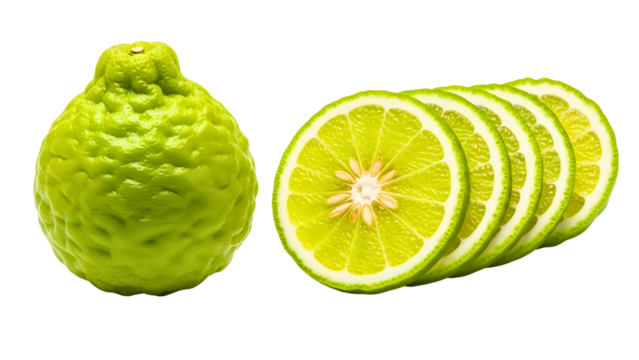 Freshly sliced bergamot citrus fruit ready for a vibrant summer cocktail - Powered by Adobe