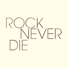 Clean modern typography featuring the bold phrase “Rock Never Die” with dotted outline accents. Stylish, edgy, and perfect for rock-themed fashion prints, posters, and contemporary graphic designs.

