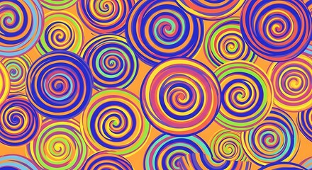 Colorful Swirls - A Vibrant Abstract Background with Spiraling Patterns.