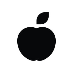 apple  logo icon illustration simple flat