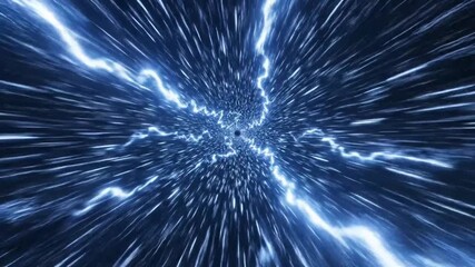 Hyperspace warp with energy tendrils