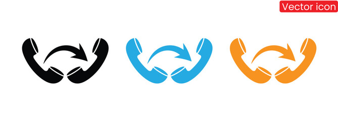 Quick call back service with reliable connection icon set,Call icon logo design. telephone sign and symbol. phone icon. contact us 