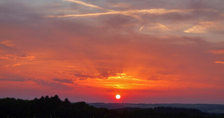 sunset in the clouds