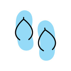 flipflop logo icon illustration simple flat