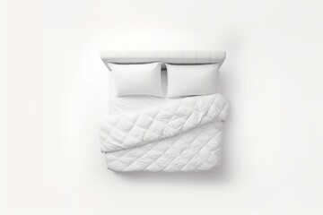 Bed white furniture blanket.