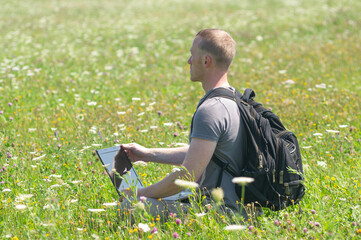 young man from notebook