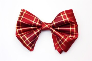 Christmas bow white background celebration accessories.