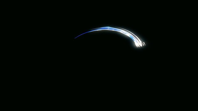 blue & white slash sword movement glowing weapon 4k color looping animation, black screen slash effect, sword slash effect game cartoon animated shadow effect
