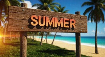 Fototapeta premium Wooden sign 