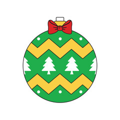 Colorful Christmas ball ornament vector, Christmas balls, Colorful Christmas balls