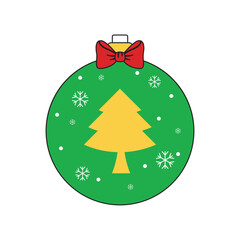 Colorful Christmas ball ornament vector, Christmas balls, Colorful Christmas balls