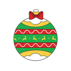 Colorful Christmas ball ornament vector, Christmas balls, Colorful Christmas balls