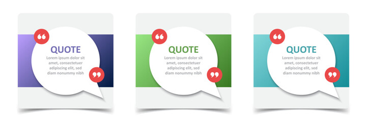 Fototapeta premium Blank speech bubble template set collection in flat style. Bubble with quote vector illustration on isolated background. Dialogue frame sign business concept.
