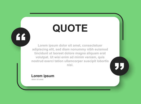 Blank speech bubble template icon in flat style. Bubble with quote vector illustration on isolated background. Dialogue frame sign business concept.