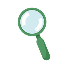 Magnify glass in flat style. Magnifier loupe vector illustration on isolated background. Searching sign business concept.